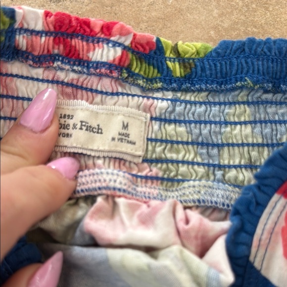 Abercrombie & Fitch Blue and Pink Strapless Sundress - Picture 3 of 5